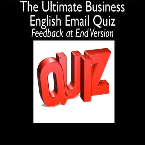 Business English Email Quiz