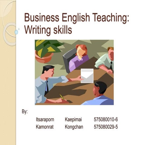 Business english writing teaching