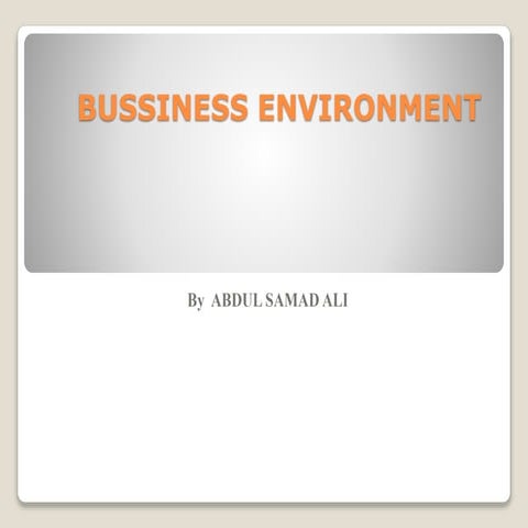 Business environment