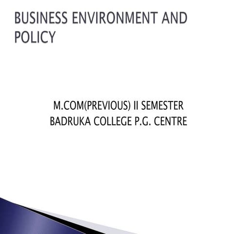 Business environment