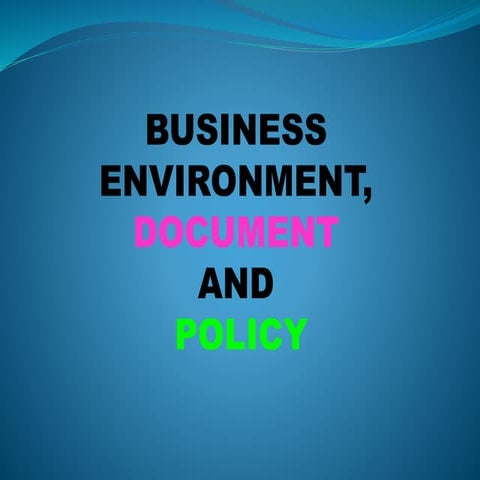 Business environment