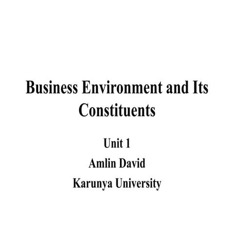 Business environment