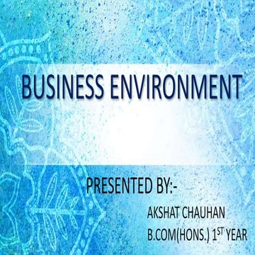 Business environment