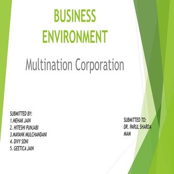  MNCs Features, significance, Role , Impact of MNCs on Indian economy.