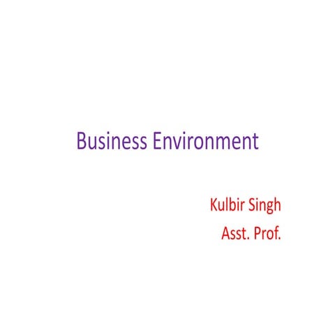 Business environment 