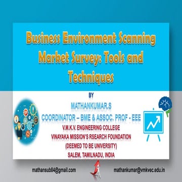 Business environment scanning market survey  tools and techniques by mathankumar
