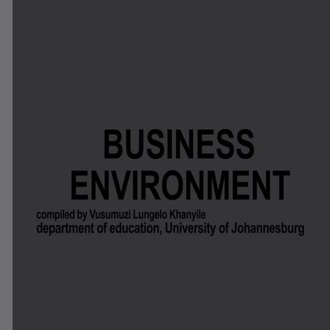 Business environmrnt 