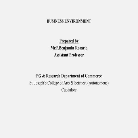 Business envorinment