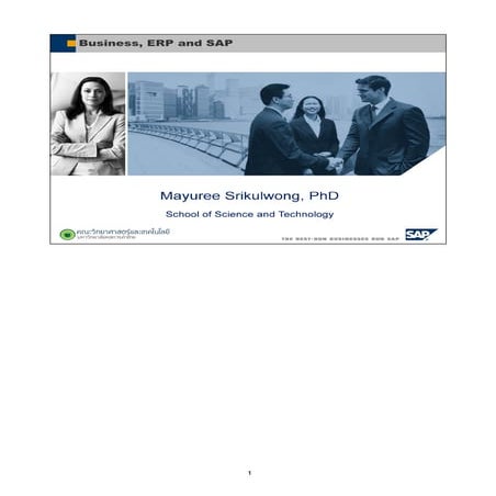 Business, erp and sap overview for acc