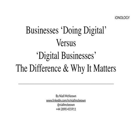 Businesses ‘doing digital’ versus ‘digital businesses’