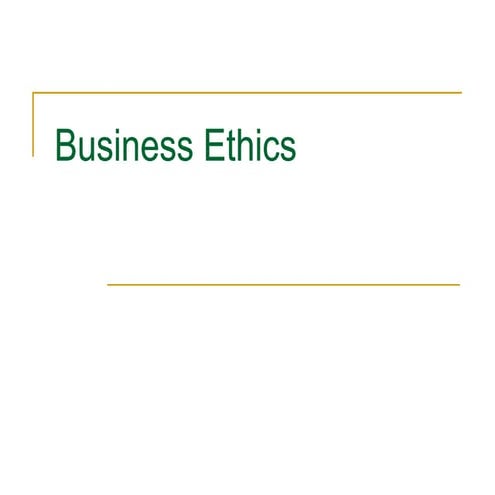 Business Ethics