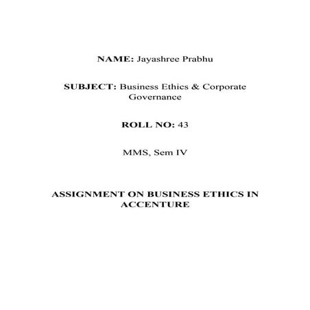 Business Ethics