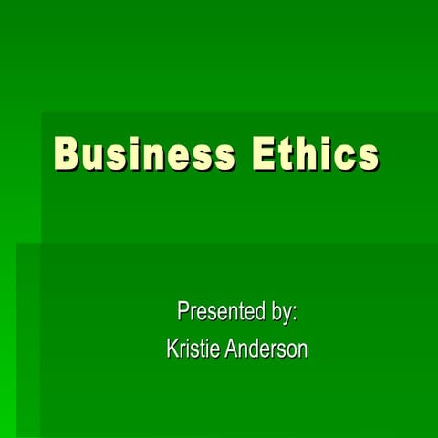 Business ethics | PPT