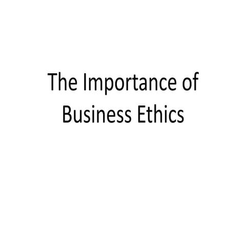 Business ethics