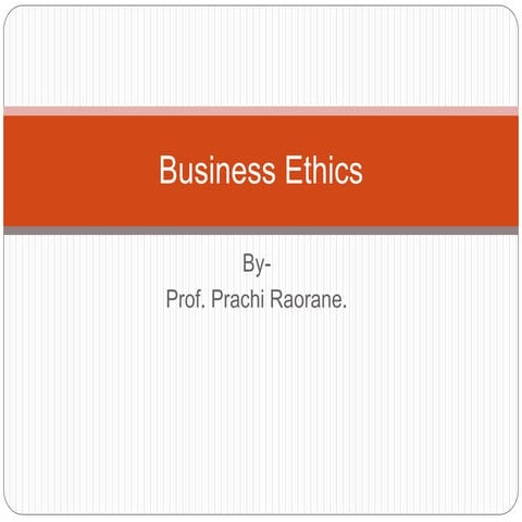 Business ethics | PPT