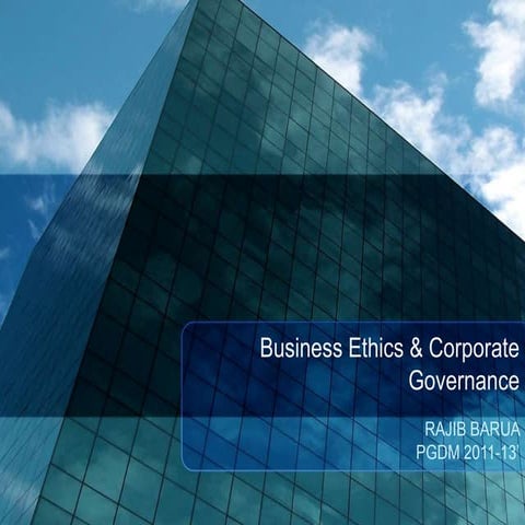 Business ethics & corporate governance