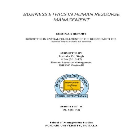 Ethical Issues in HR