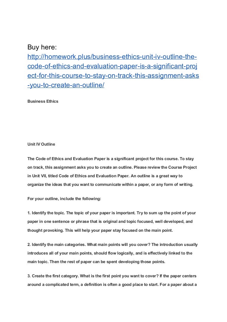 Business ethics term papers