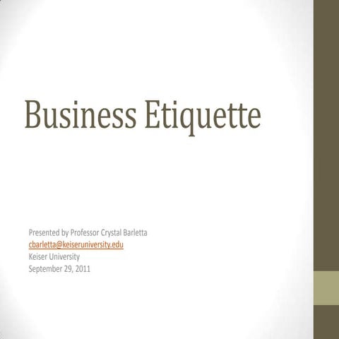 Business etiquette