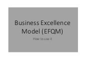 Business Excellence Model (EFQM)