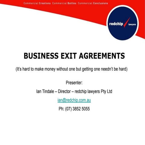 Business exit agreements