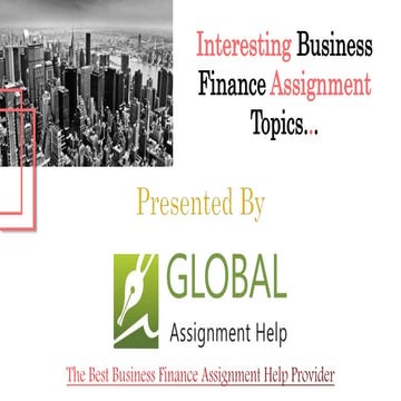 Business Finance Assignment Topics