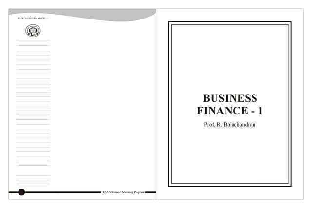 Business finance 1 200505