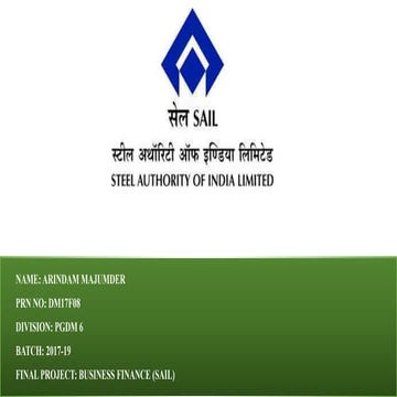 PRESENTATION ON SAIL