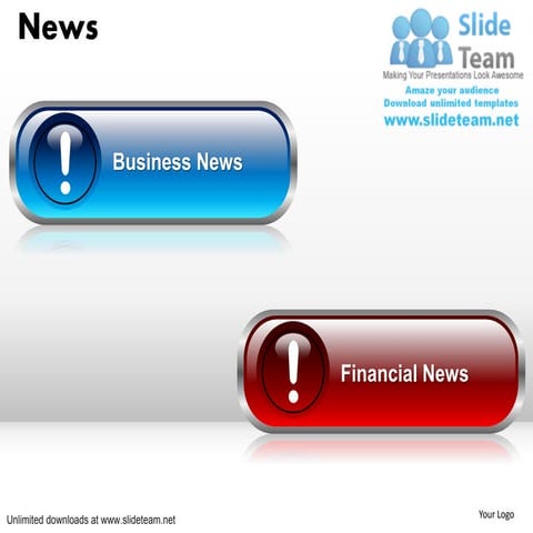 Business finance news buttons power point slides and ppt diagram templates 