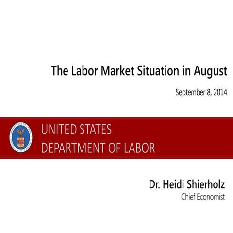 August Jobs Webinar with the Department of Labor