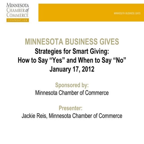 "Business Gives" Webinar 1.17.12