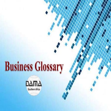 DAMA Business Glossary 
