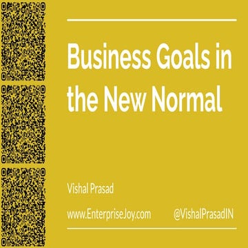 Business goals in the new normal