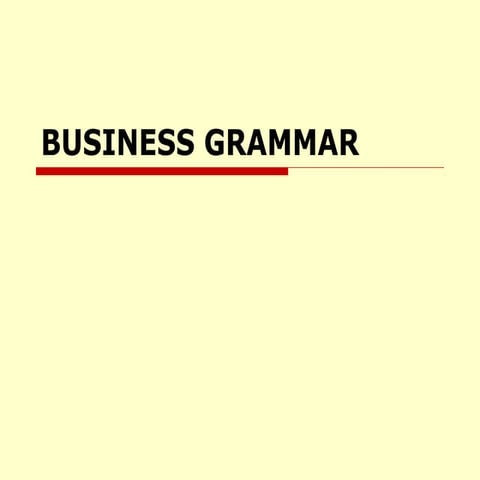Business grammar