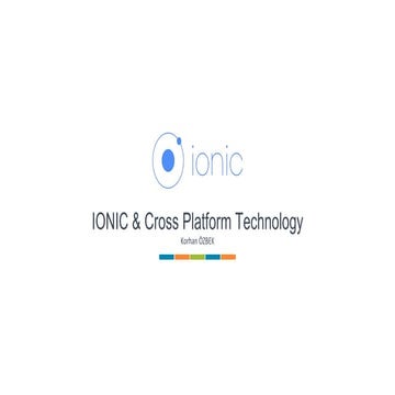 Ionic & Cross Platform Teknolojisi | PPTX