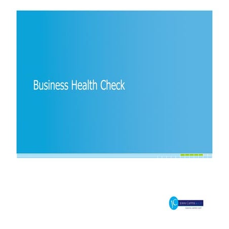 Business Healthcheck Service By John Capper &amp; Co