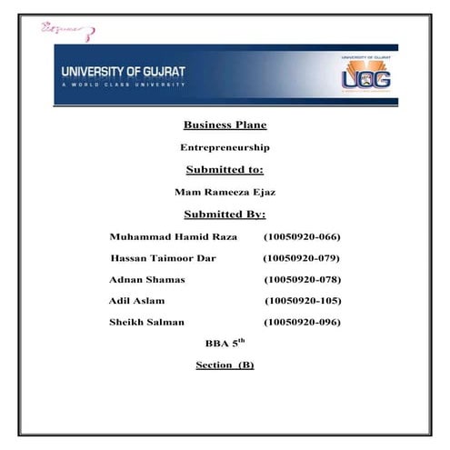 Business Idea with complete outline