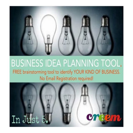 Business idea planning tool 