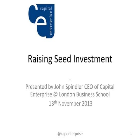 Raising Seed Investment in London