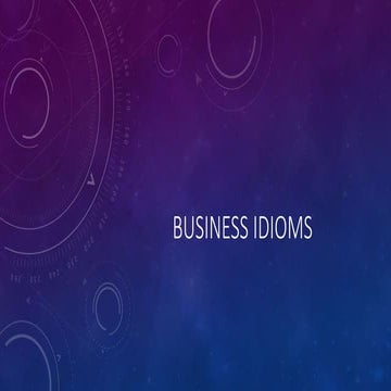 Business Idioms
