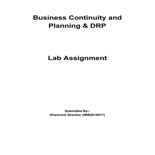 Business impact analysis of mindtree