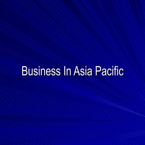 Business in asia pacific-By Akshay Samant