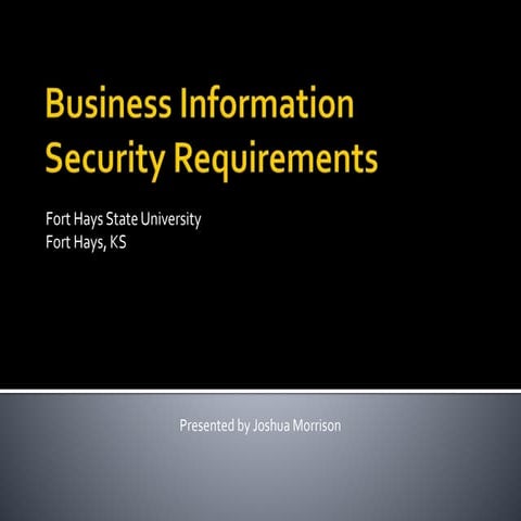 Business information security requirements