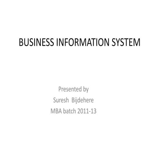 Business information system