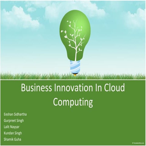 Business innovation in cloud computing