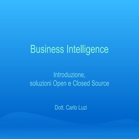 Business intelligence