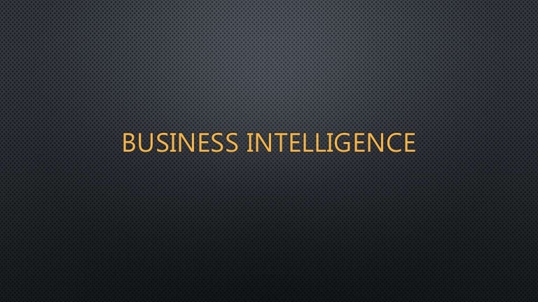 Business Intelegence