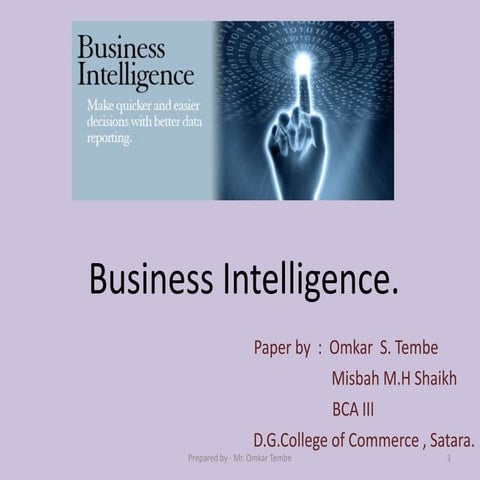 Business Intelligence | PPT