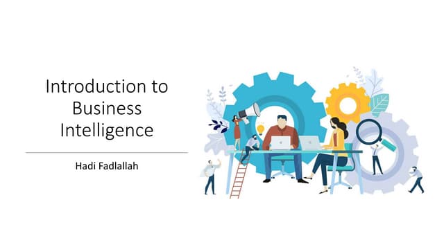 An introduction to Business intelligence