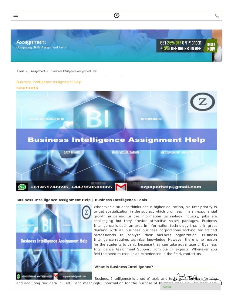 Business analytics homework help